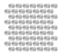 BELLIFFY 3000 pièces Perles à Sertir Cuivre Tube Espacement Argenté Perles Stoppeuses pour Fabrication de Colliers Boucles Oreilles et Bracelets DIY Compatible Cordon et Fil Lot Gros