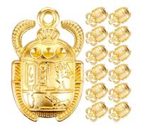 BELLIFFY 35pièces Breloques Scarabées Égyptiens Métal Pendentifs pour Création de Bijoux Colliers et Porte-clés DIY