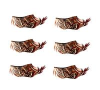BELLIFFY 3paires Faux Exagérés Avec Plumes Colorées Pour Fête Masquée Et Costume Décoration Artistique