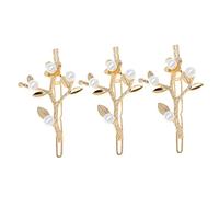 BELLIFFY 3pièces Épingles Cheveux Métal Forme Branche Accessoires Cheveux Alliage Pinces Brancherose Pince Fleurs