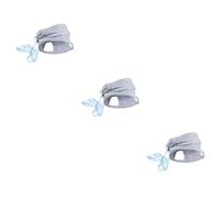 BELLIFFY 3pièces Harnais avec Laisse pour Petit Animal Harnachement Confortable pour Hérisson Et Cochon Design à Rayures Facile à Mettre Enlever Respirant s Bleu