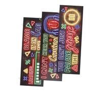 BELLIFFY 3pièces Lot De Panneaux De Porte Pour Jeux Vidéo Décoration Murale Pour Chambre De Garçon Décoration Pour Salle De Jeux