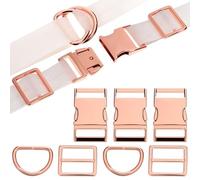 BELLIFFY 4 Ensembles Lot de Boucles Métalliques Alliage de Zinc Clips et Régleurs de Sangle Robustes pour Colliers Harnais et Sacs à Dos Résistantes à Usure et Confortables Au Toucher