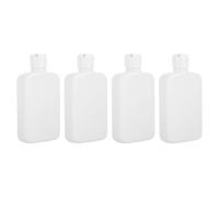 BELLIFFY 4 Pièces Petite Bouteille D’Eau Bénite 100ml en Plastique, Légère | Récipient Rechargeable Étanche, Format Blanc à Glisser un Paquet, pour Prière et Baptême