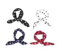 BELLIFFY 4pièces Bandanas Vintage à Pois Pour Femmes Foulards Satin Décoratifs Accessoires Tête Élégants Pour Coiffure Et Tenues Quotidiennes
