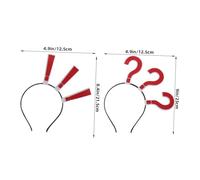 BELLIFFY 4pièces Bandeau Antidérapant Forme De Point Interrogation Serre-tête Avec Ponctuation Exagérée Accessoire De Costume Pour Fête Halloween Ou Festival
