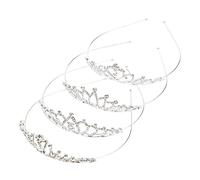BELLIFFY 4pièces Couronnes Élégantes Décoratives Pour Filles Diadèmes Rhinocéros Pour Anniversaire Mariage Et Spectacles