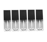 BELLIFFY 5 Pièces Flacon De Brillant à Lèvres Plat Tube De Brillant à Lèvres Pour Filles Et Femmes Noir