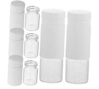 BELLIFFY 5 pièces Flacons Cosmétiques Double Compartiment Séparateur Eau Huile pour Lotion Sérum et Gel Emballage Jetable Verre et PP