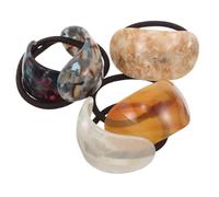 BELLIFFY 5 Pièces Hair Tie Elastic Stretch Bands For Women Acetic Acid Ponytail Holders With Unique Patterns For Everyday And Party Hairstyles