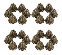 BELLIFFY 50 Embouts de Perles Vintage en Alliage Forme Fleur Mini Perles Intercalaires à Motif Floral pour Création Bijoux Accessoires Loisirs Créatifs Coloris Bronze Antique Lot 50
