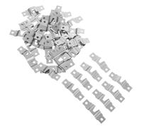 BELLIFFY 50 Pièces Crochets Muraux pour Cadres Photo Crochets Invisibles Métal pour Accrocher Tableaux Lourds Système de Fixation Mural Stable à Deux Supports Robustes pour Décorations et