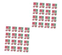 BELLIFFY 50feuilles Temporaires Imperméables Autocollants De Drapeau National Pour Événements Sportifs Pack De Autocollants Patriotiques Pour Célébrations Et Compétitions