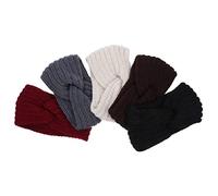 BELLIFFY 5pièces Bandeau Pour Femme Serre-tête Tricoté Main Accessoires Pour Cheveux Bandeau Élastique Ornements Pour Cheveux Pour Sport Et Quotidien