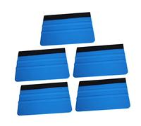 BELLIFFY 5pièces Lot de Raclettes pour Voiture avec Bord Feutre Outil pour Application De Film sur Vitres Bleu