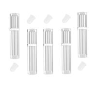 BELLIFFY 5pièces Lot De Tubes à Lèvres Carrés Vides Pour Gloss à Lèvres Couvercle Argenté Contenant à Transparent Voyage