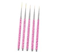 BELLIFFY 5pièces Pinceaux De Nail Art Outils De Manucure Pour Dessin Et Décoration Pinceaux Fins