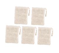 BELLIFFY 5pièces Pochette Exfoliante Pour Lot Bain Jaune De Rangement Pratique Pour Et Exfoliation Peau