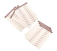 BELLIFFY 6 Feuilles Autocollants Sourcils Adhésifs 3D Effet Poil à Poil Imperméables Marron pour Maquillage Visage Quotidien Application Facile