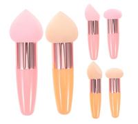BELLIFFY 6 Pièces Beauty Sponge Egg Set Dual-use Wet And Dry Makeup Powder Puff Soft Foundation Blending Applicator With And Skin Tone Sponges For Smooth Cosmetic Application