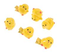 BELLIFFY 6 pièces Lot de Pinces à Cheveux Cartoon Poulet Jaune Clips Longue Mèche pour Femmes et Accessoire Coiffure Mignon pour Quotidien Fête et Voyage