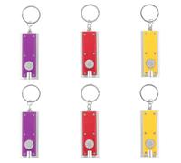 BELLIFFY 6 Pièces Porte-clés Lampe de Poche LED Petite Lampe Torche Portable Mixte Couleur pour Porte-clés Cadeau Couleur Aléatoire