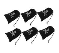 BELLIFFY 6 Pièces Sacs Halloween Pirate Polyester Sacs à Bonbons pour Fête Garçon Fille Pochettes Cadeau Réutilisables pour Friandises et Trésors Décoration Thème Pirate