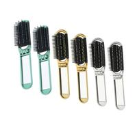 BELLIFFY 6pièces Brosse Cheveux Pliante Avec Miroir Mini Peigne Démêleur Pour Voyage Outil Coiffure Compact