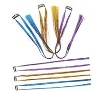 BELLIFFY 6pièces Extensions De Cheveux Tinsel Accessoires Brillants Pour Femme Mèches Étincelantes Clip Fête Et Coiffure Éblouissante