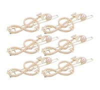 BELLIFFY 6pièces Lot de Pinces à Cheveux Notes de Musique Épingle e Sol avec Fausses Perles Antidérapantes Mini Accessoires Coiffure pour Mariage et Soirée