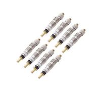 BELLIFFY 8 Pièces Noyaux De Valve Française Cuivre Nickelé Remplacement Étanche pour Valves Tubeless Vélo Route Et VTT Durables Et Prévention Fuite Air