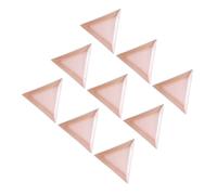 BELLIFFY 80 Pièces Assiette Triangulaire Nail Art Plateau De Vanité Plateaux De Rangement Pour Bijoux Plaque De Bijoux Plaque De Rangement Pour Bijoux à Ongles Plateaux De Manucure Rose