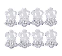 BELLIFFY 8pièces Boîtes à Correcteurs Et Blushs Contenants De Maquillage De Voyage Boîtes à Rouges à Lèvres Remplissables Compartiments Forme De Fleur