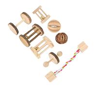 BELLIFFY 8pièces Jouets pour Hamster Jouets à Mâcher pour Petits Animaux Accessoires De Teething pour Et Perroquets Complet De Jeux