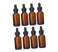 BELLIFFY 8pièces Lot De Flacons Compte-gouttes Verre Ambré Pour Huiles Essentielles Flacons Vides Avec Pipette Noire Fine Pour Parfums Et Cosmétiques Design Rétro Élégant Adaptés Pour Voyag