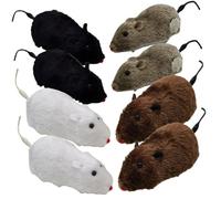 BELLIFFY 8pièces Souris à Remonter Interactives pour Chats Jouets Peluche Ludiques pour Intérieur Et Extérieur pour Instinct De Chasse des Animaux