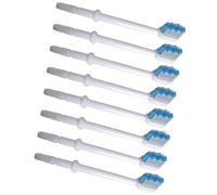 BELLIFFY 8pièces Têtes de Rechange pour Irrigateur Dentaire Hydropulseur Compatible Plupart des Modèles Nettoyage Zones Difficiles Entre les Dents la Gencive Lot Familial Blanc