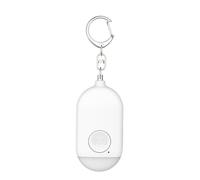 BELLIFFY Alarme Personnelle De Sécurité avec Lampe Torche Blanche Dispositif Urgence Portable pour Femmes Joggeuses Et Personnes Seules Aide Cas De Danger Et Protection Anti-