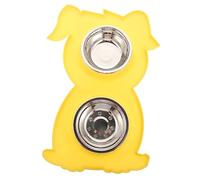 BELLIFFY Antidérapante pour Animaux De Compagnie Bol De Nourriture Et Eau Forme De Chien Design Créatif Facile à Nettoyer Et Aux Renversements