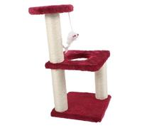 BELLIFFY Arbre à Chat Multifonction Trois Niveaux Sisal Naturel Griffoir Stable et Confortable pour Grands Chats Tour Escalade Intérieure Compacte et Décorative