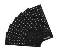 BELLIFFY Autocollants De Remplacement pour Clavier Dordinateur 6 Feuilles Lettres Anglaises avec Support Adhésif