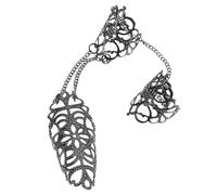 BELLIFFY Bague Griffe En Métal Chaîne Rétro Taille Unique Design Gothique Élégant Pour Occasions Spéciales Décoration De Doigt 1 Pièce