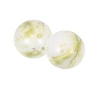 BELLIFFY Balles de Massage Jade pour Exercice des Mains Portable de Boules de Santé pour Personnes Âgées Cadeau et Méditation Spirituelle