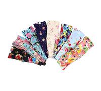 BELLIFFY Bandeau De Masque Anti-étranglement Pour Fille Bandeau À Boutons Pour Masque Facial Lot De 8 Avec Imprimé Floral Confortable Et Solide Pour Usage Quotidien