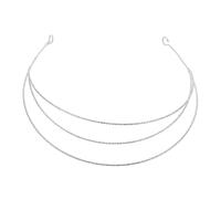 BELLIFFY Bandeau Halo Couronne Vintage Argenté 3 Couches Serrage-tête Décoratif Femme Adulte Style Baroque Fête Carnaval