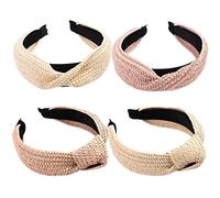 BELLIFFY Bandeaux En Raphia Pour Femme Ornement De Cheveux Unique Accessoire Capillaire Élégant Bandeau Style Nœud Pour Plage Extérieure