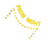 BELLIFFY Bannière Suspendue de Mariage Prom Night 2 Pièces en Papier Pailleté Doré Design Simple et Créatif pour Décoration de Fête