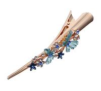 BELLIFFY Barrette Duckbill Métallique Fleurs Rétro Grand Clip à Cheveux Et Filles Accessoire Élégant Et Unique Pour Styles
