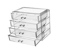 BELLIFFY Boîte À Articles Divers pour Maquillage Et Bijoux Étui De Rangement Facile À Ouvrir Et À Fermer 4 Couches