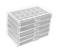 BELLIFFY Boîte de Collection de Roches Acrylique Compartiments Amovibles Organisateur Transparent Multifonction pour Cristaux Coquillages et Bijoux Présentoir Élégant et Pratique pour